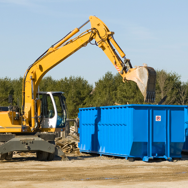 what size residential dumpster rentals are available in Hampshire County MA